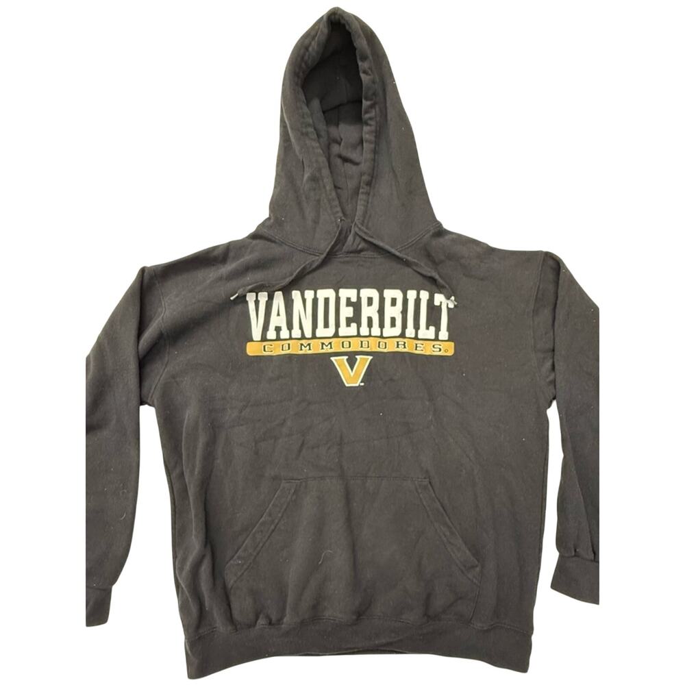 Men’s Large Vanderbilt Commodores Black Basketball Hoodie with Gold Accent